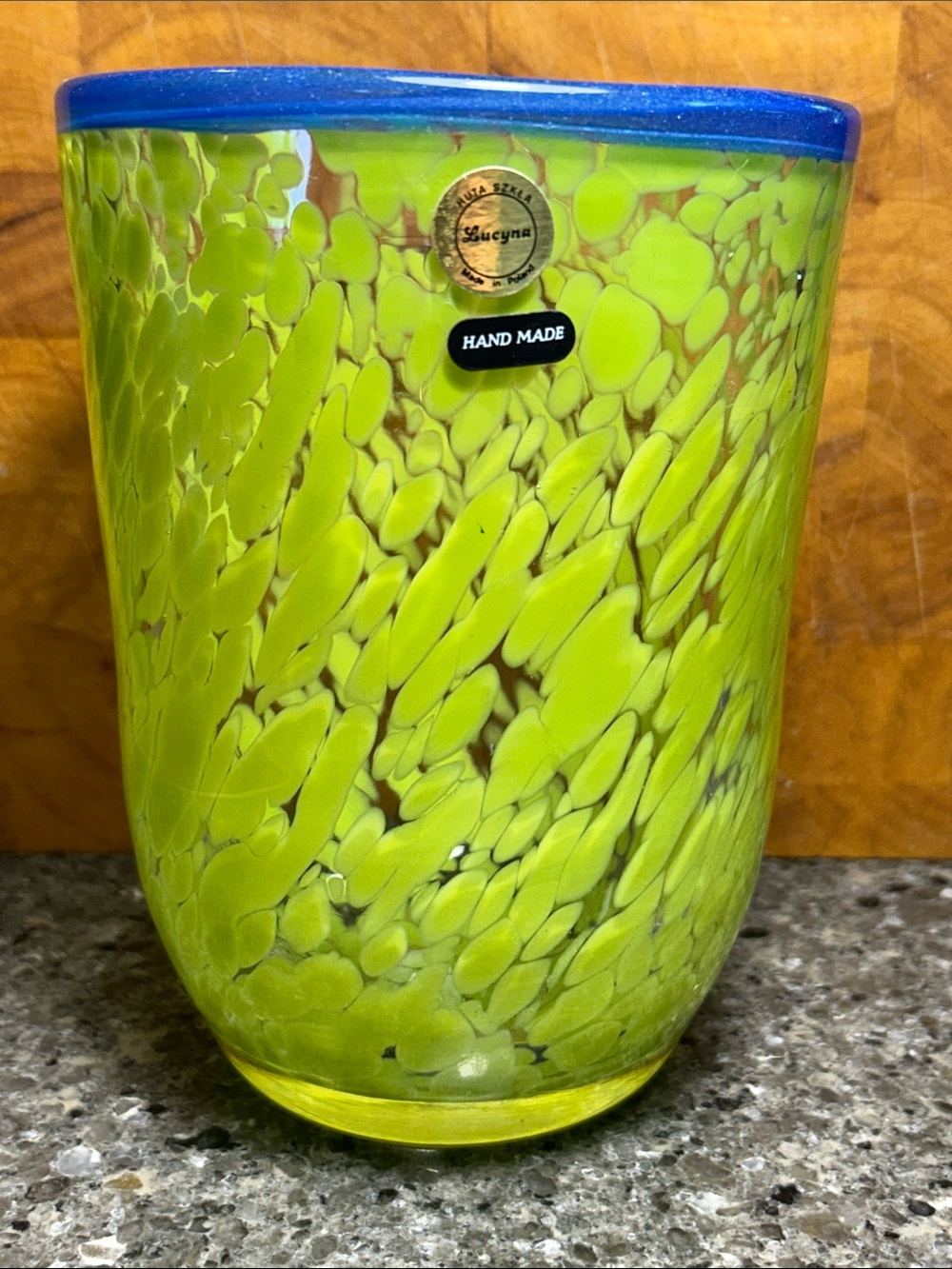 Lucyna handmade murano glass looking made in Poland vase